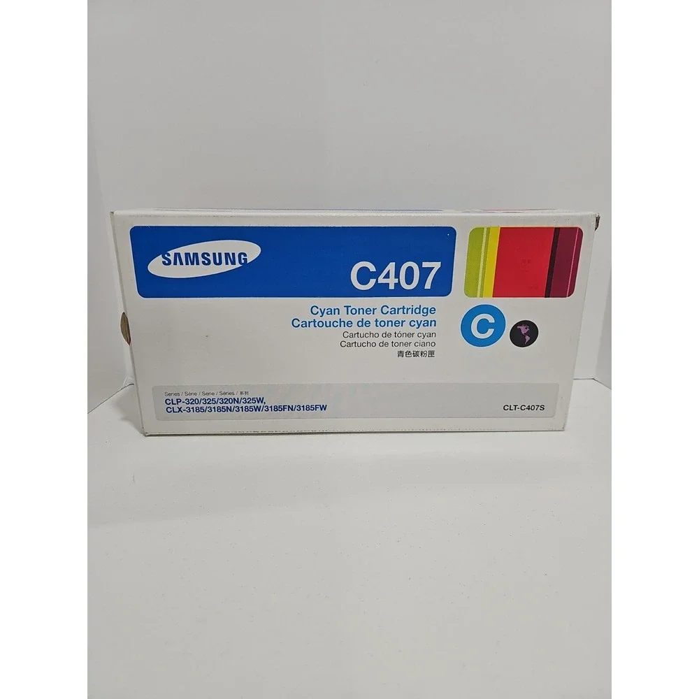 Samsung CLT-C407S Cyan‎ Toner  GENUINE NEW SEALED BOX